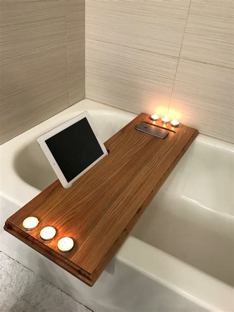 wooden bath tray for tub|bathtub caddy wooden.